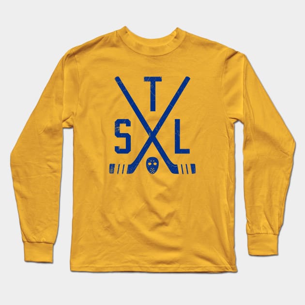 STL Retro Sticks - Gold Long Sleeve T-Shirt by KFig21